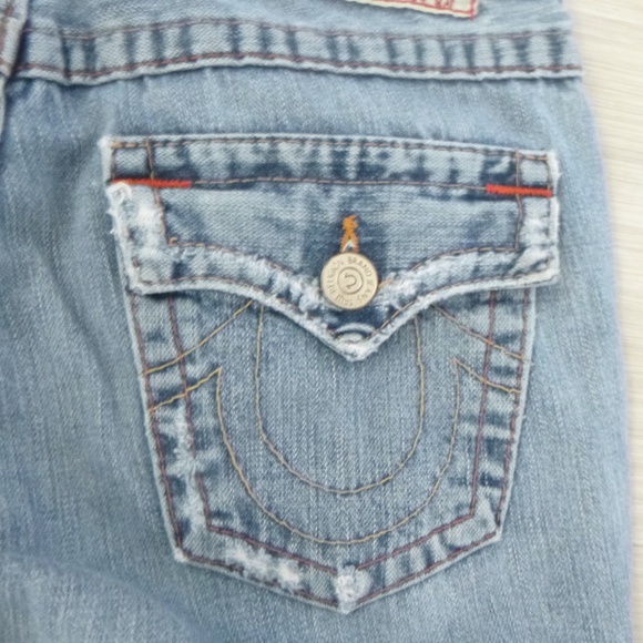 TRUE RELIGION ORIGINAL JOEY JEANS  size-29 FLARE  Made in U.S.A. w/BONUS BANDANA - Picture 7 of 16